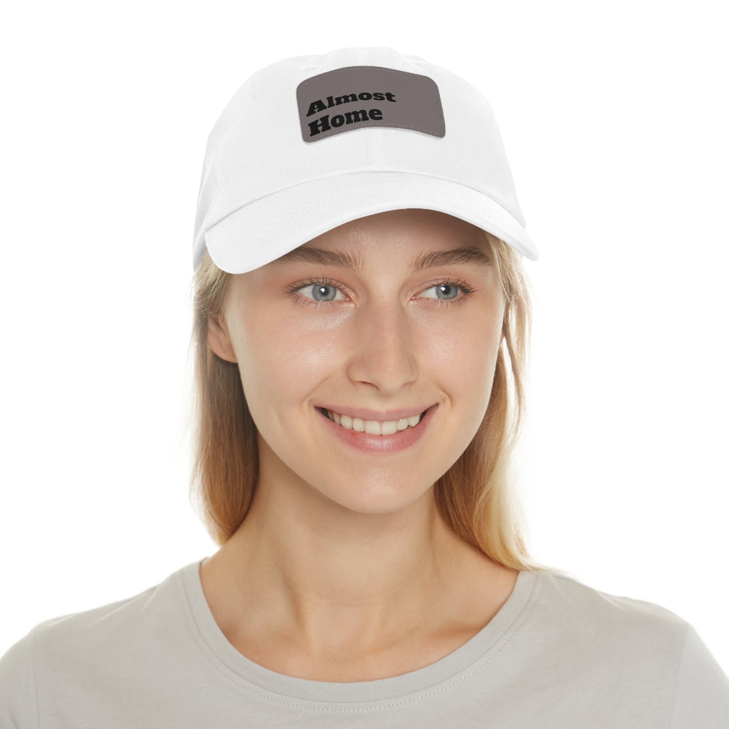 Almost Home Dad Hat with Leather Patch (Rectangle)