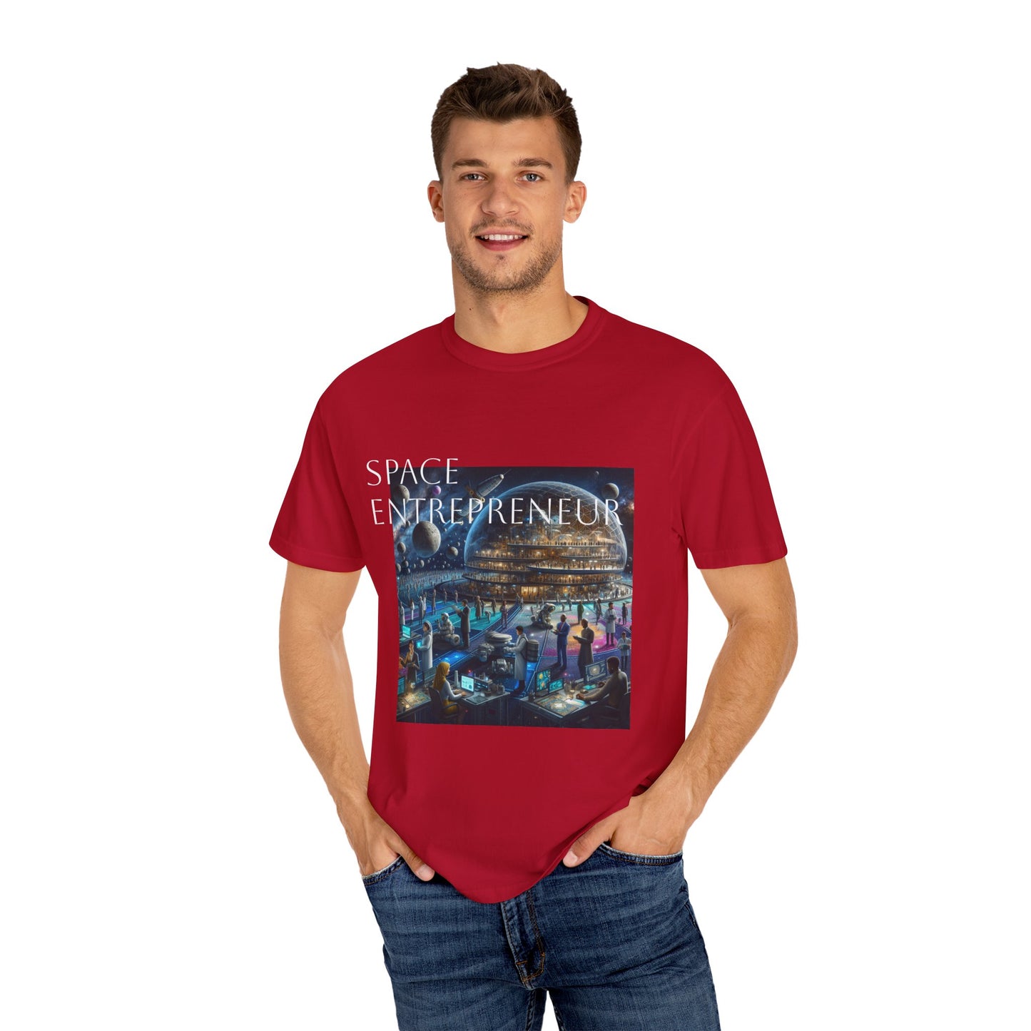 Space Entrepreneur Unisex Garment-Dyed T-shirt