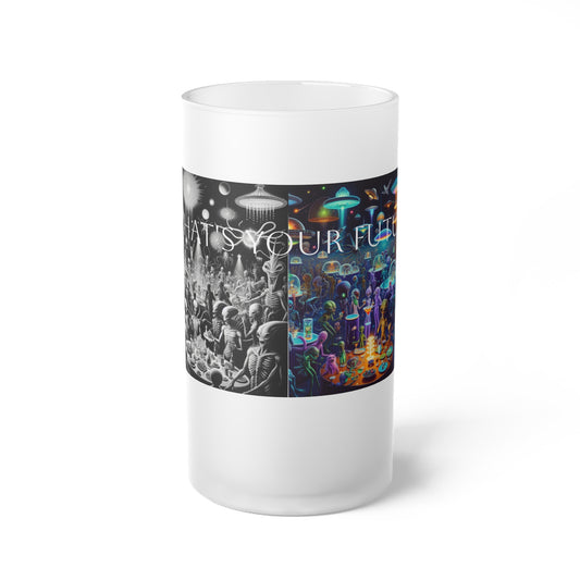 What's Your Future? Frosted Glass Beer Mug