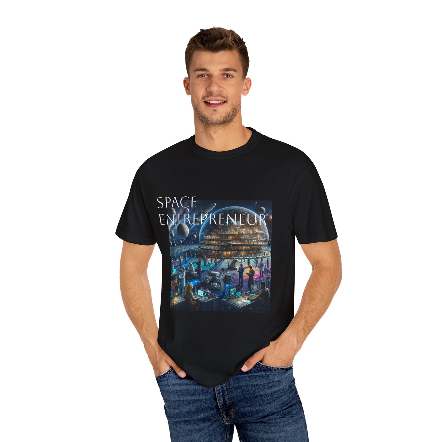 Space Entrepreneur Unisex Garment-Dyed T-shirt